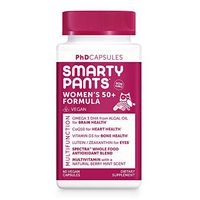 SmartyPants Women's Masters 50+ Multivitamin Gummies: Vitamin C, D3 & Zinc for Immunity, Vegan, COQ10, Omega 3 DHA, Iodine, Vitamin B6, Easy to Swallow Capsules, 60 count (30 Day Supply)