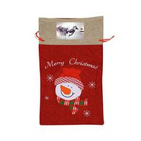 VAbBUQBWUQ Fashion Picture Element Santa Clause Drawstring Candy Goody Toy Gift Stocking Bag Holiday Wrapping Party Favors Presents Decorations