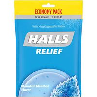 HALLS Relief Mountain Menthol Sugar Free Cough Drops, Economy Pack, 12 Bags of 70 Drops (840 Total Drops)