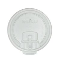 Solo LB3101-00007 White Lock Back Reclosable Plastic Lid - For Solo Paper Hot Cups (Case of 1000)
