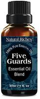 Natural Riches Five Guards Immunity Synergy Blend Health Shield Aromatherapy Essential Oils - Clove Cinnamon Lemon Rosemary Eucalyptus Oil Tales French Thieves (1 Pack) 30ml