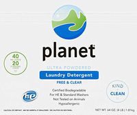 Planet Ultra Powdered Laundry, Free & Clear, Certified Biodegradable