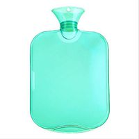 YouCY Hot Water Bottle 2000Ml Large Capacity Explosion-Proof Hot Water Bag Thick Transparent Water Injection Warm Water Bag,Green