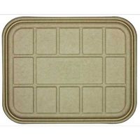 World Centric Compostable Fiber Catering Tray Lid for 104 and 120 Ounce Container - 200 per case.