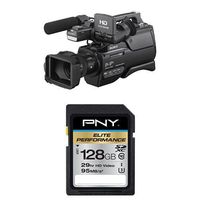 Sony HXRMC2500 Shoulder Mount AVCHD Camcorder with 3-Inch LCD and 128 GB High Speed Flash Card