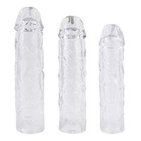 liumiKK 3pcs Reusable Sleeve Enlargement Male Extender Dildo Enhancer Sex Toys for Men
