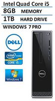 Newest Dell Inspiron 3000 3250 Small Desktop (Intel Quad Core i5 up to 3.3GHz Processor), 8GB DDR3 RAM, 1TB HDD, DVDRW, HDMI, RJ45, WIFI, USB 3.0, Bluetooth, Windows 7 Professional