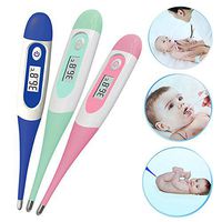 Kukakoo Ear and Forehead Thermometer – Fever Alarm and Memory Function丨Household LCD Digital Thermometer Body Temperature Measurement Meter for Baby Kids Adults Indoor Outdoor Random Color