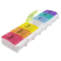 ZAXOP Weekly Pill Organizer, 7 Day Travel Pill Box, Press - Open Design, Large Capacity Pill Case, BPA Free