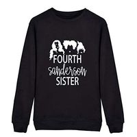 HNTDG Women Pattern Letter Printing Round Neck Long Sleeve Casual Lightweight Blouse Sweatshirt Black