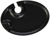 Prodyne PB-9-B Wine N Dine Plates, 10" x 7 1/2", Black