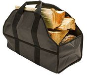 Egooz Large Firewood Log Carrier, Durable Canvas Tote Bag for Carrying Wood - Simple, Easy use, Close End - keeps mess inside the carrier, 24"X12"X10"(Khaki)