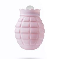 YUN Silicone Hot Water Bottle Water Injection Small Adult with A Warm Hand Treasure Student Female (Color : Pink)