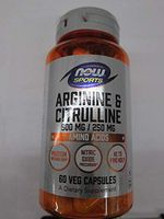 Sports Arginine & Citrulline Amino Acids, 60 Vegetable Capsules (Pack of 2)