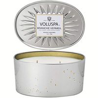 Voluspa Branche Vermeil 2 Wick Oval Tin Candle, 12 Ounces