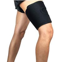 Mcolics Compression Recovery Thigh Sleeve, for Sore Hamstring, Groin, Quad Support – Upper Leg Sleeves for Men and Women Running & All Sports! (1 Sleeve) (Black)