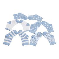 GUAngqi 5 Pairs Baby Boy Girl Ankle Socks Kids Deodorant Soft Cotton Comfy Footwear Walkers Ankle Grip Socks Gift,Cowboy blue series