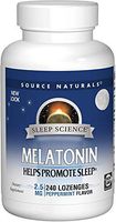 Source Naturals Sleep Science Melatonin 2.5mg Peppermint Flavor, 240 Lozenges