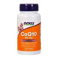 CoQ10 w/Omega 3 Fish Oils, 60 mg, 60 Sgels by Now Foods (Pack of 2)