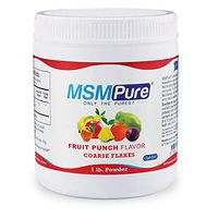 Kala Health MSMPure Fruit Punch Flavored, Coarse Powder Flakes, Organic Sulfur Crystals, 99.9% Pure Distilled MSM Supplement, Made in The USA, 1 lb