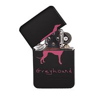 Greyhound - Black Lighter Windproof Flip-Top Refillable with tin Gift Box