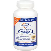 Omega-3 Enteric-Coated, Triglyceride Form, 1100 mg Omega-3 in 3 Softgels with Special Coating to Inhibit Fish Burps