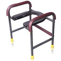 Toilet Rack Elderly Pregnant Woman Toilet Bowl Heightening Commode Chair Squatting Mobile Toilet Chair Non-Slip Safety Support Frame Bathroom Armrest,A