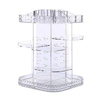 SuperUS Makeup Organizer Storage Rack, 360 Degree Rotating Acrylic Makeup Organizer Cosmetics Storage Rack US Stock