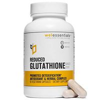 Glutathione Antioxidant and Herbal Complex - 500mg x 60 Veg Capsules - WelEssentials Pure Reduced Glutathione with Organic Milk Thistle and Vitamin C - Dietary Supplement