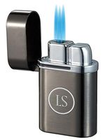 Personalized Visol Triflow Triple Jet Torch Flame Table Cigar Lighter with Free Laser Engraving ([B] Two Initials)