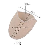 Professional Ballet Dance Toe Pad Foot Protection Toe Thongs Silicone Gel Forefoot Pads Shoes Insoles Insert Pointe Shoes (Long, Flesh)