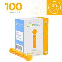 Care Touch CTLAN10030 Twist Top Lancets 30 Gauge, 100 Lancets, Shape, (Pack of 100)