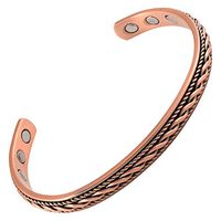 MAGNETJEWELRYSTORE Magnetic Therapy Copper Bracelet High Power Waves