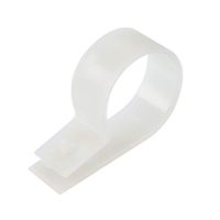 uxcell Nylon R-Type Clamp Organizer Cord Clips for Wire Management Fit Cable Dia 23-26mm 40Pcs