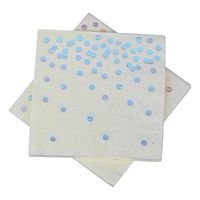 Silver Dots Paper Napkins 6.5'' 50 counts 3-Ply Disposable Everyday Napkins Perfect for Wedding Birthday Weekend Party Celebratioins Baby Shower Bridalshower Daily Use