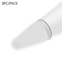 BLEAKTEIR Apple Pencil Nibs Writing Cover for Apple Pencil Protector Silicone Cover for Noiseless Drawing Compatible with IPencil 1&2 (Semitransparent-White)
