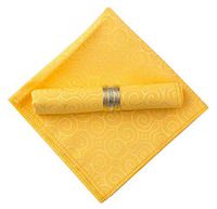 Black Temptation [Yellow-2] 6 Pcs Colorful Cloth Napkins Fabric Napkins Floral Print Napkins