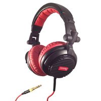 Soniq USA SH900 Thrust DJ Full Size Over-Ear Headphones Black/Red
