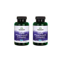 Swanson Triple Magnesium Complex Absorption Bone and Mood Health Citrate Oxide and Aspartate Combination Supplement 400 mg 300 Capsules (2 Pack)