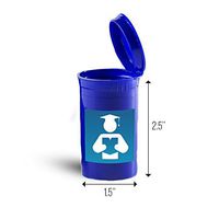 Graduaent Student First Aid Case Pill Container ID 7325B