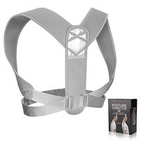 Posture Corrector for Women Men- Adjustable Upper Back Brace Breathable Back Straightener 2019 New Design for Clavicle Support, Neck, Back and Shoulder Pain Relief (Gray, L)