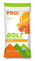 PROBAR - Bolt Organic Energy Chews, Orange, Non-GMO, Gluten-Free, USDA Certified Organic, Healthy, Natural Energy, Fast Fuel Gummies with Vitamins B & C (12 Count)