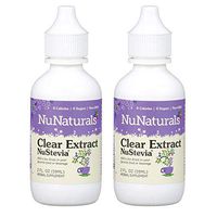 NuNaturals NuStevia Clear Extract Stevia Natural Liquid Sweetener, Sugar-Free (2 oz, 2 Pack)