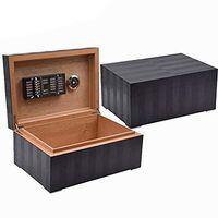 Lxc Customized Yinshan Apricot Grain Veneer Alcoholized Cedar Wood Cigar Humidor Box