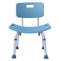 Archi Spa Bathtub Adjustable Height Shower Chair Seat Bench with Removable Backrest Tool-Free Assembly Blue