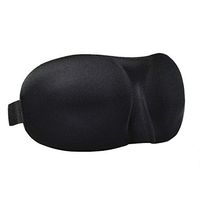 Jueven 3D Stereo Eye Mask Shading Sleep Mask, Comfortable Lightweight Sleeping Mask with Adjustable Strap, No Pressure on Eyes (Color : Black)