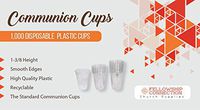 Fellowship Connection Communion Cups - 1000 Cups per Box - Plastic - Fits Standard Holy Communion Trays
