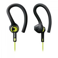 Philips SHQ1400CL/00 ActionFit Sport Headphones (3 Wearing Styles, Optimal Sound Performance) - Black/Green