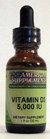 Vitamin D3 (5000 IU) Unflavored with MCT Oil No Chinese Ingredients American Supplements 1 oz Liquid