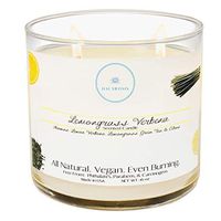 Halarosis Scented Soy Vegan Candle | All Natural, Even Burning and Long Lasting with Dual Cotton Wick, (Lemongrass Verbena)